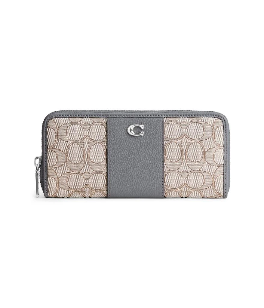 商品Coach|Box Program Signature Jacquard Slim Accordion Zip,价格¥1309,第1张图片