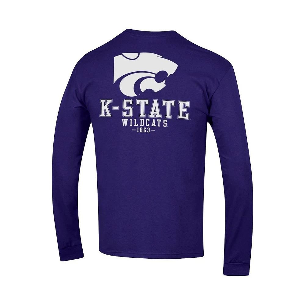 商品CHAMPION|Men's Purple Kansas State Wildcats Team Stack Long Sleeve T-shirt,价格¥222,第4张图片详细描述