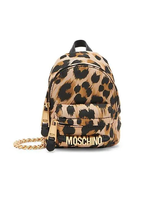 商品Moschino|Mini Leopard-Print Nylon Backpack,价格¥4429,第1张图片