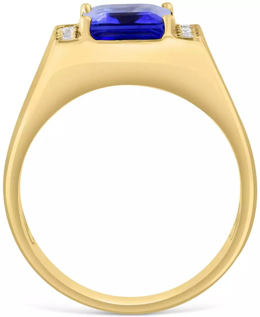 商品Effy|EFFY® Men's Tanzanite (3-1/3 ct. t.w.) & Diamond (1/6 ct. t.w.) Ring in 14k Gold,价格¥24728,第4张图片详细描述