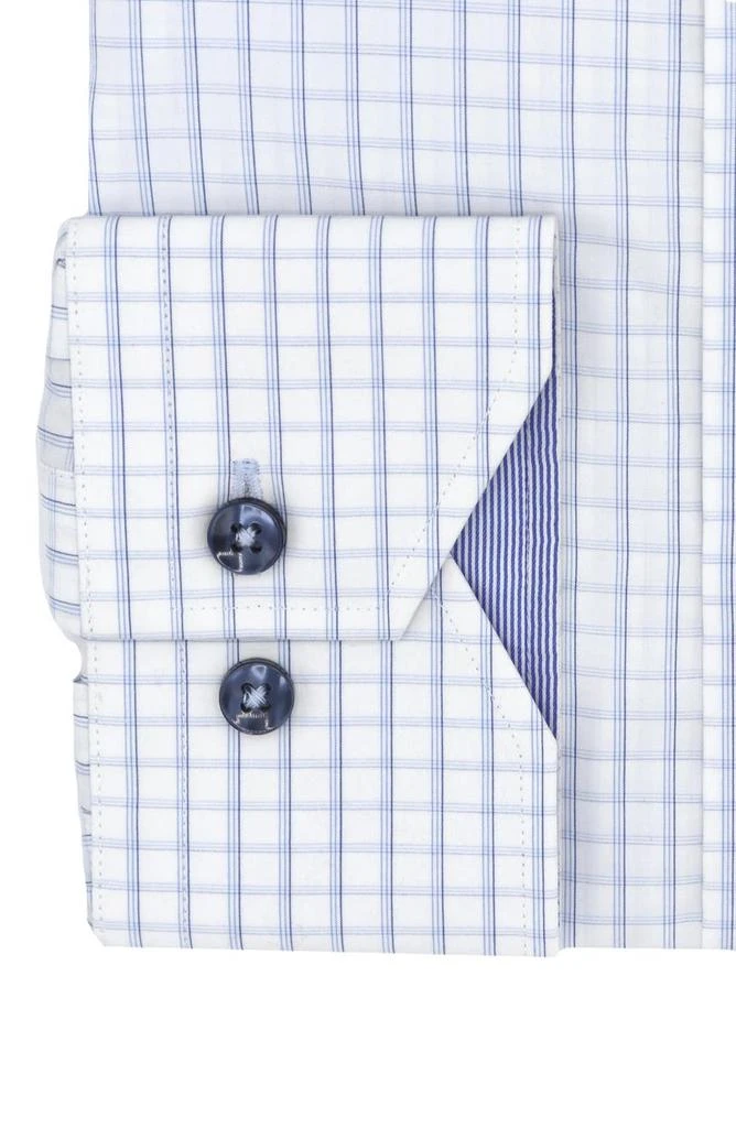 商品Lorenzo Uomo|Trim Fit Windowpane Plaid Dress Shirt,价格¥378,第2张图片详细描述