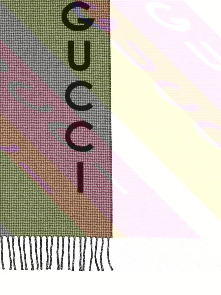 商品Gucci|Pied De Poule Wool Blend Scarf,价格¥3681,第3张图片详细描述