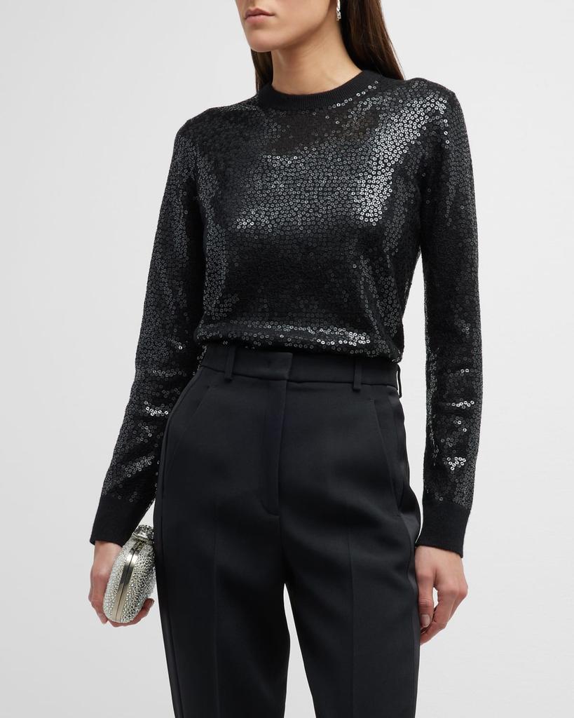 商品Michael Kors|Sequin-Embellished Crew-Neck Cashmere Pullover,价格¥11053,第1张图片