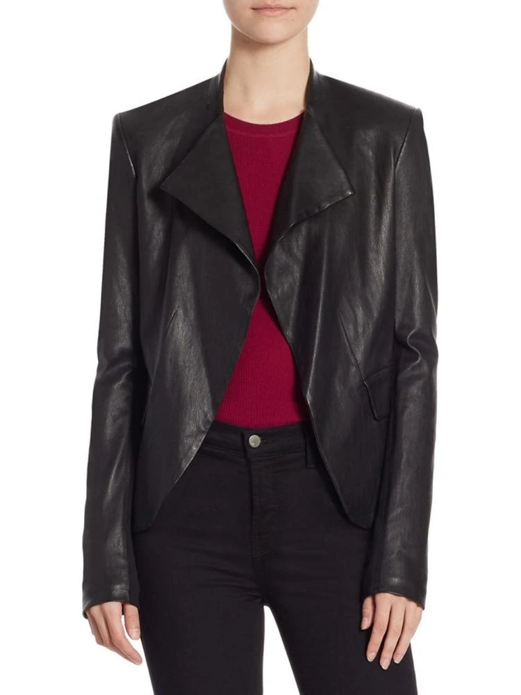 商品Theory|Open Front Leather Jacket,价格¥7384,第1张图片