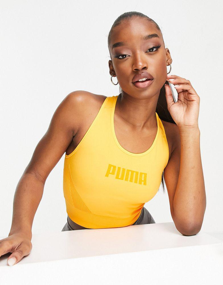 商品Puma|Puma Evoknit bra top in yellow,价格¥76,第1张图片