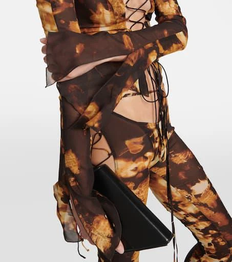 Printed silk-blend chiffon blouse 商品
