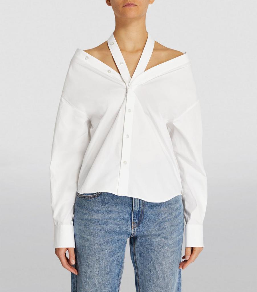 商品Alexander Wang|Cotton Cold-Shoulder Shirt,价格¥3404,第5张图片详细描述