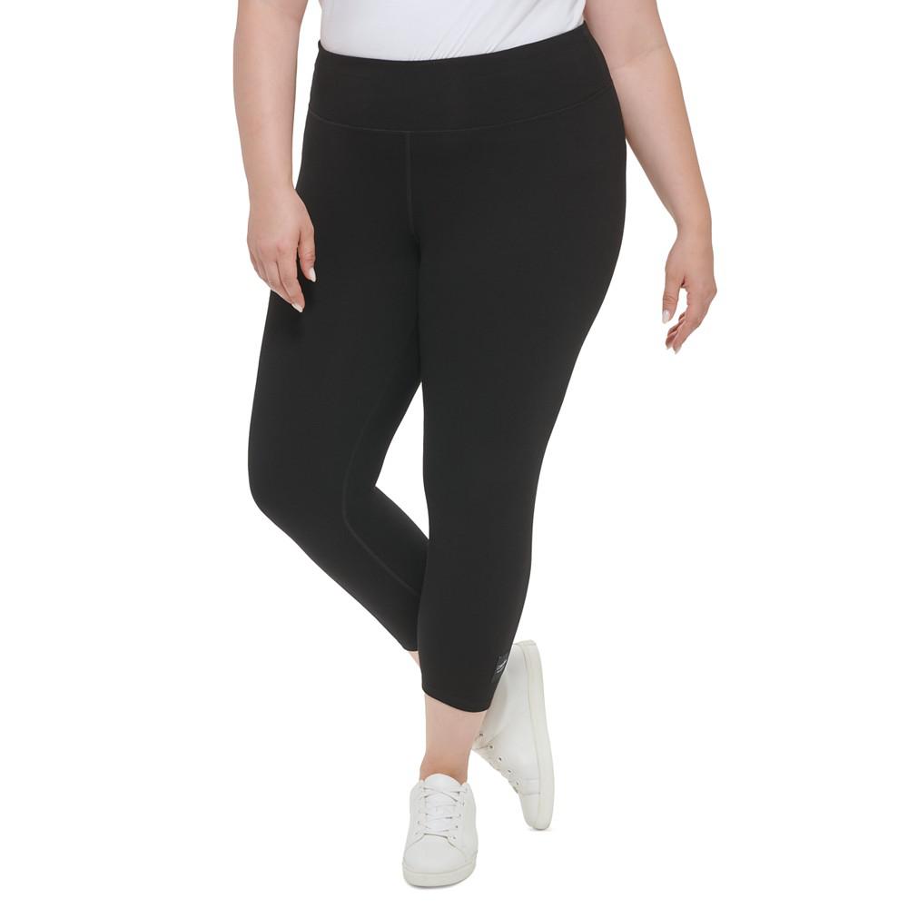 Plus Size Pull-On High Rise Logo Leggings商品第1张图片规格展示