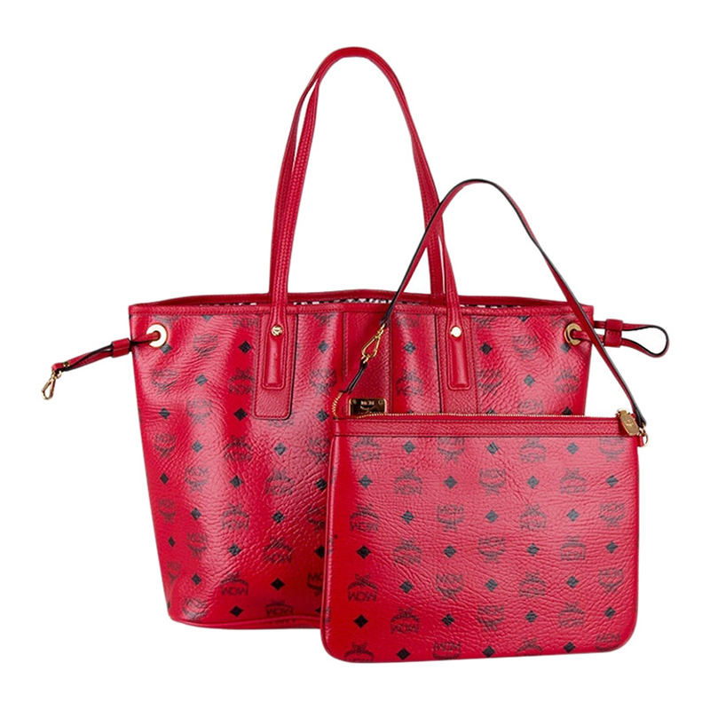 MCM 女士红色收纳袋手提购物袋 MWP6AVI22RU商品第4张图片规格展示