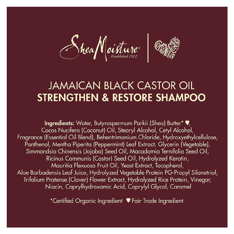 商品SheaMoisture|Strengthen and Restore Shampoo 100% Pure Jamaican Black Castor Oil,价格¥63,第6张图片详细描述