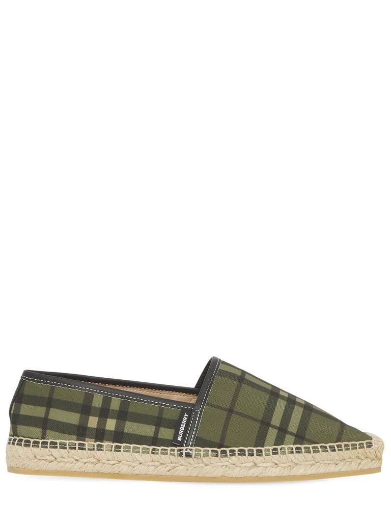 商品Burberry|10mm Alport Check Canvas Espadrilles,价格¥3763,第1张图片