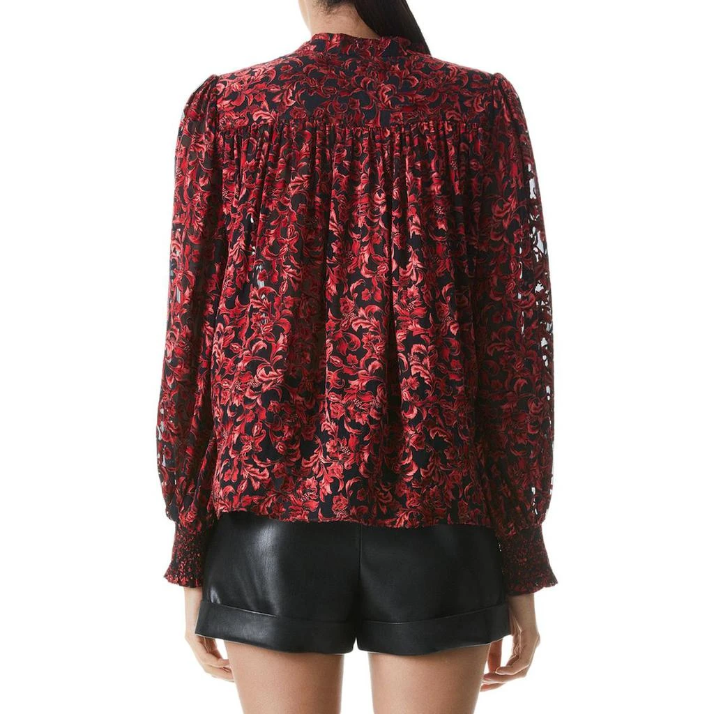 商品Alice + Olivia|Alice + Olivia Womens Serena Floral Mandarin Collar Blouse,价格¥922,第2张图片详细描述