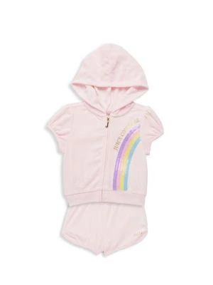 商品Juicy Couture|Little Girl’s 2-Piece Rainbow Sequin French Terry Set,价格¥113,第1张图片