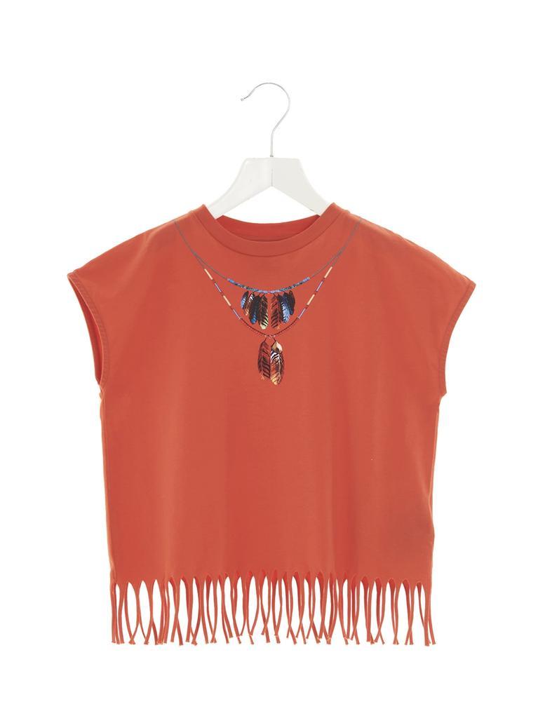 商品Marcelo Burlon|Marcelo Burlon feathers Necklace T-shirt,价格¥733,第1张图片