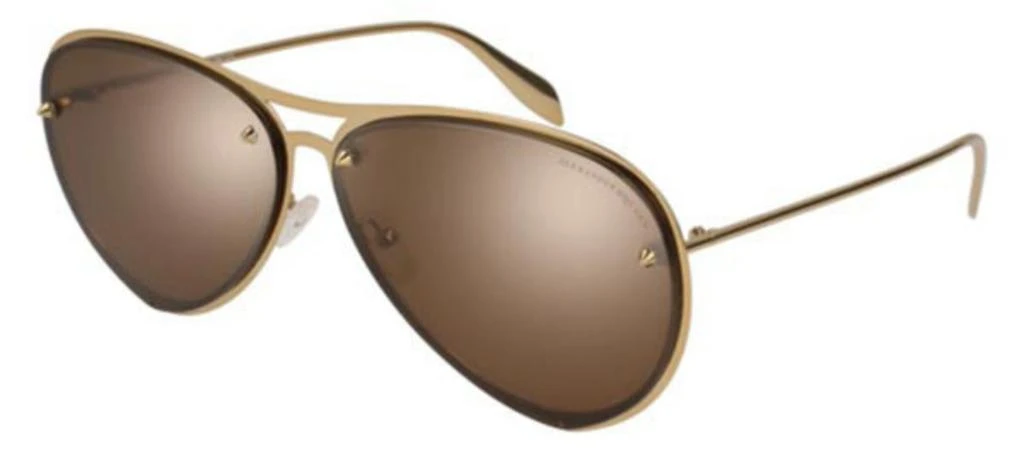 商品Alexander McQueen|Alexander McQueen AM0102S 004 Aviator Sunglasses,价格¥1180,第1张图片