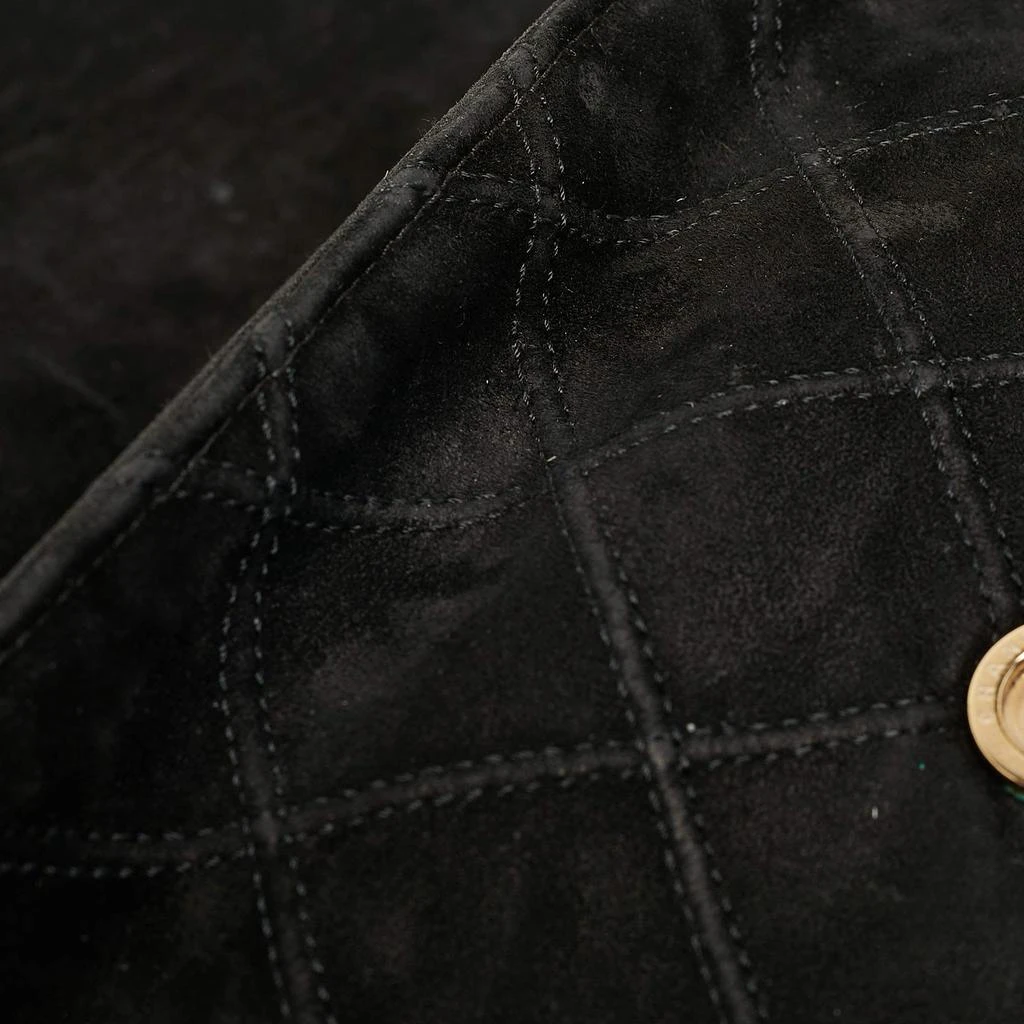 Chanel Black Diamond Stitched Suede Lovely Chains Flap Bag 商品