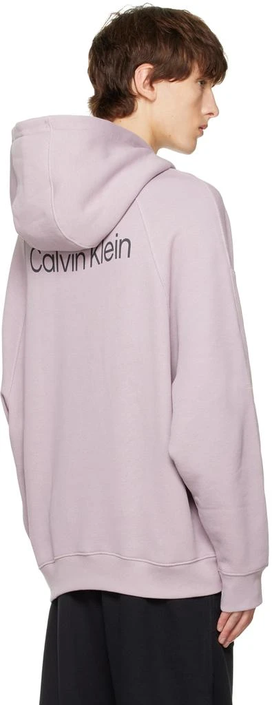 商品Calvin Klein|Purple Dropped Shoulders Hoodie,价格¥324,第3张图片详细描述