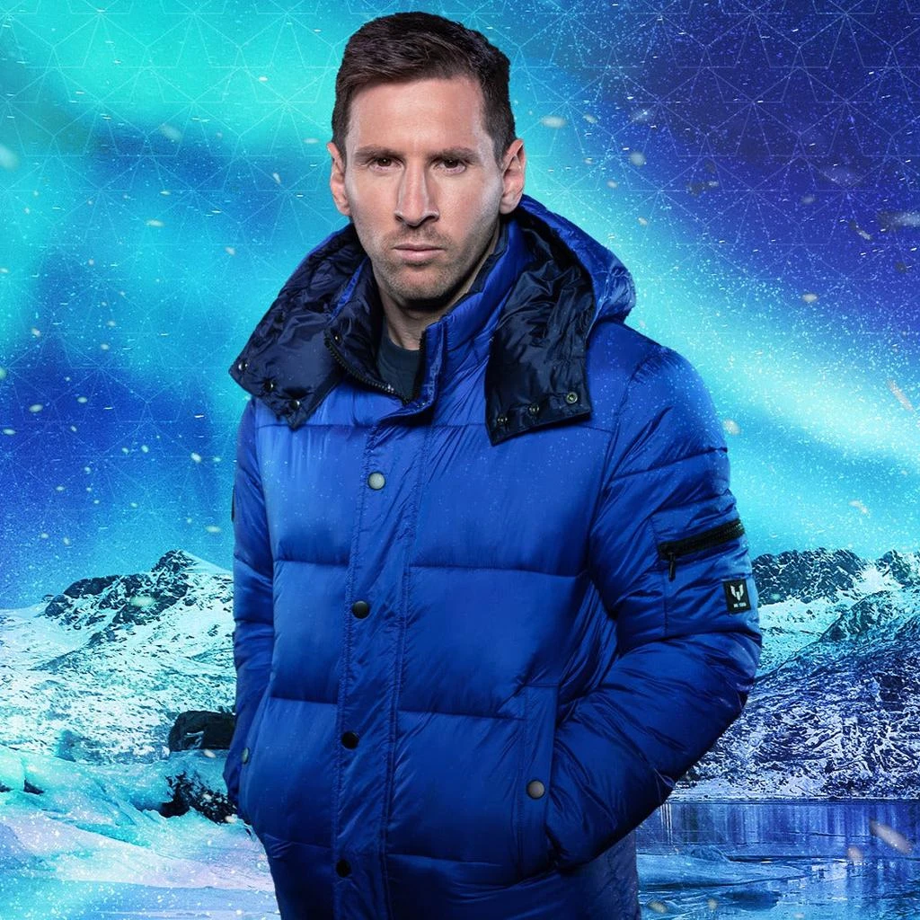 商品SUZHOU FHD TEXTILE CO LTD|Messi Legend Jacket - Blue with Navy Hood,价格¥1340,第1张图片