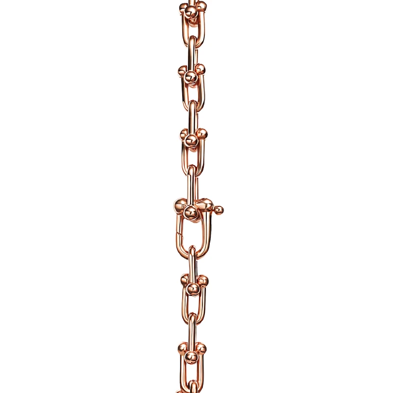   Tiffany & Co./蒂芙尼 18K金 玫瑰金 扣环手链GRP09551 商品