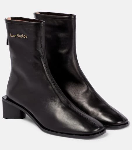 商品Acne Studios|Logo leather ankle boots,价格¥3170,第1张图片