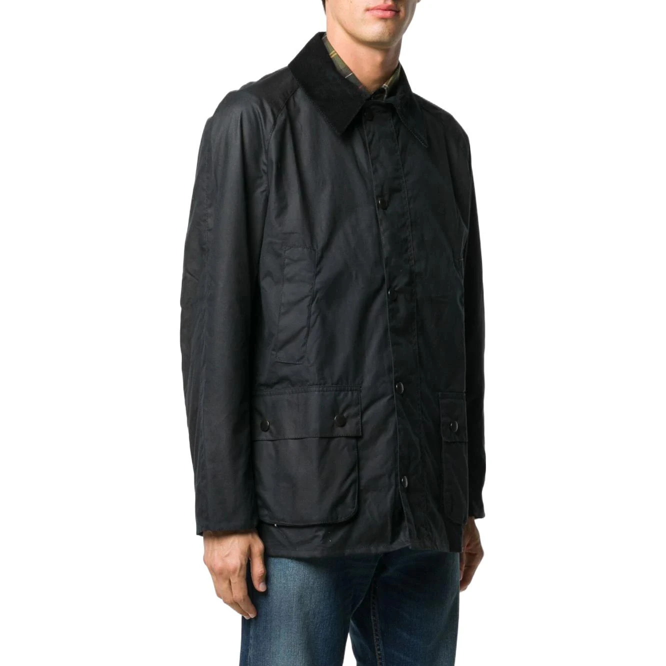 商品[国内直发] Barbour|Barbour Ashby男士四季纯棉经典格纹里涂蜡油蜡夹克,价格¥2804,第4张图片详细描述