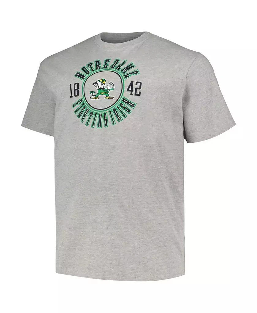 商品CHAMPION|Men's Heather Gray Notre Dame Fighting Irish Big and Tall Circle Logo T-shirt,价格¥225,第3张图片详细描述