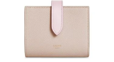 商品Celine|小号双色粒面牛皮革饰带钱包,价格¥4950,第1张图片