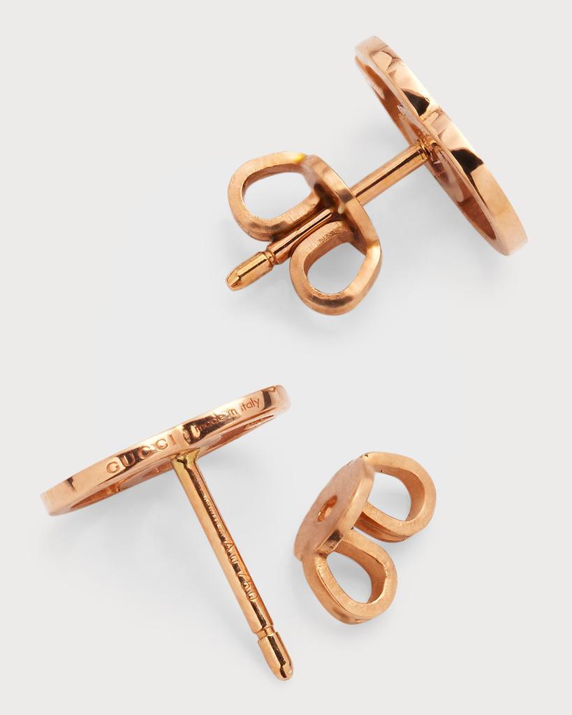 商品Gucci|18K Yellow Gold Running G Stud Earrings,价格¥5534,第6张图片详细描述