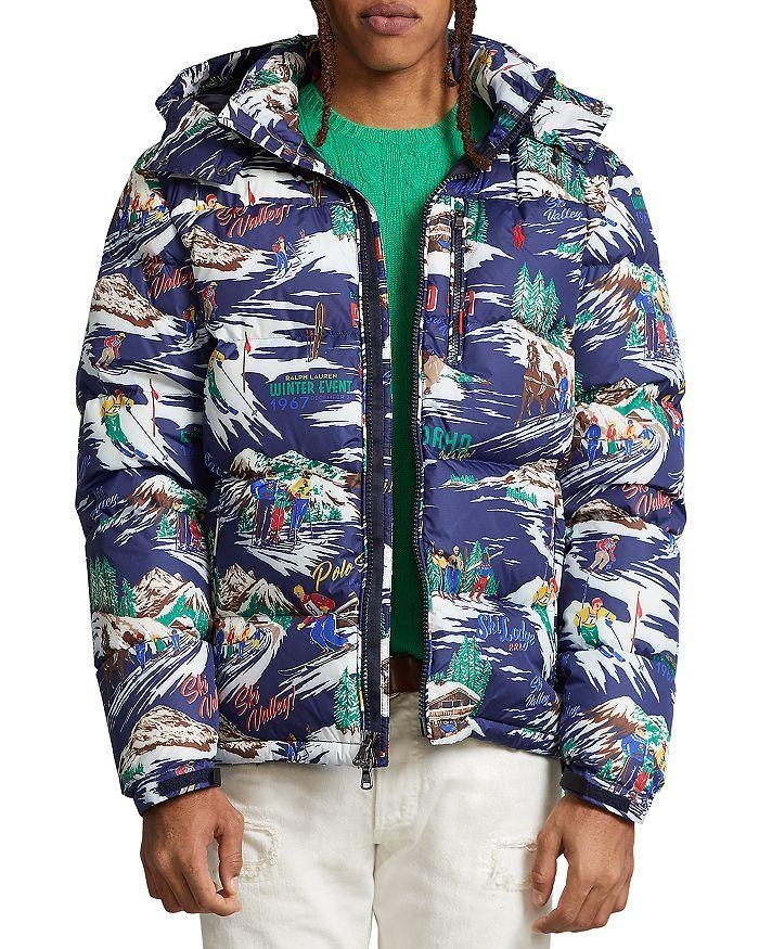 商品Ralph Lauren|Water-Repellent Down Print Jacket,价格¥1710,第3张图片详细描述