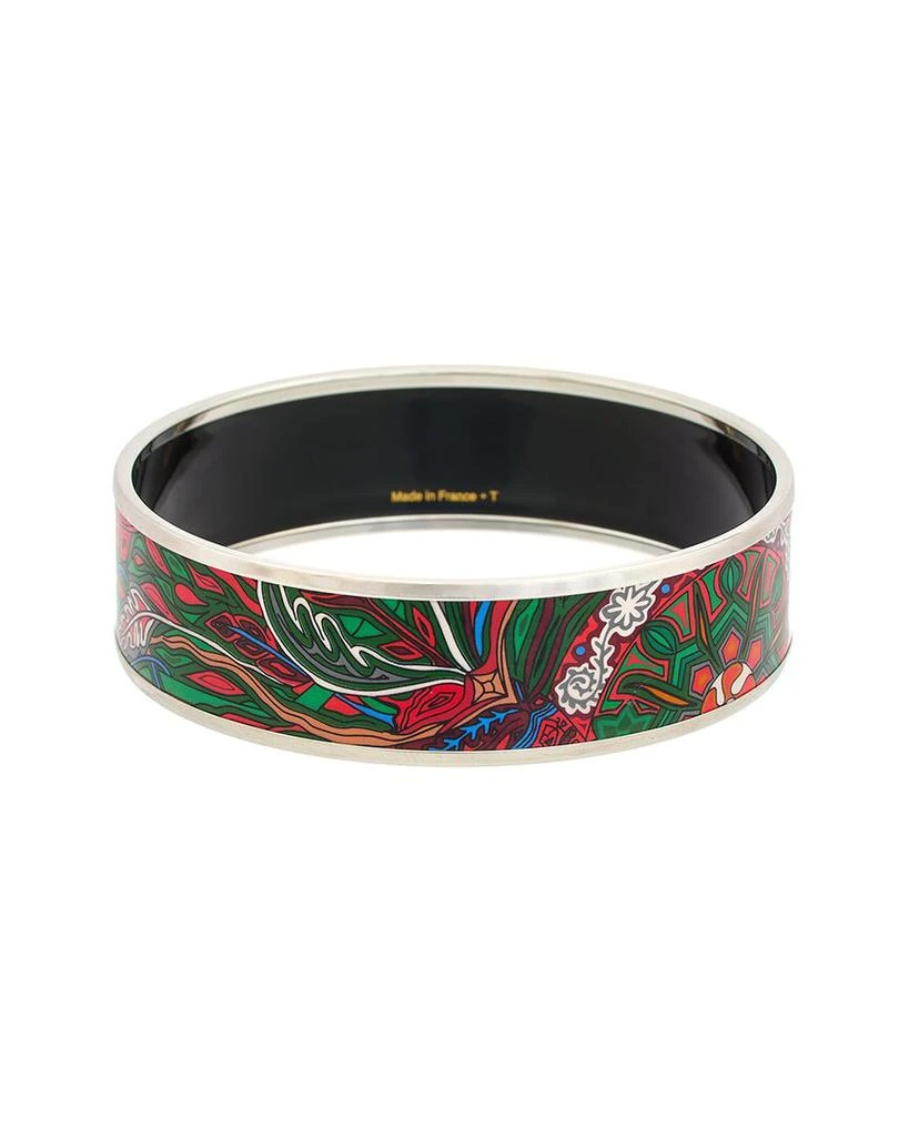 商品[二手商品] Hermes|Hermes Palladium Plated Du Vent L Folk Painted Enamel Bangle (Authentic,价格¥3154,第2张图片详细描述