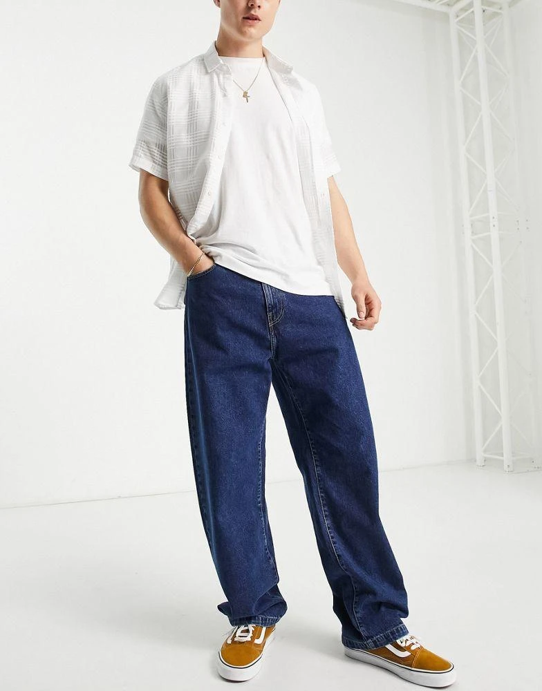 商品Carhartt|Carhartt WIP landon loose tapered fit jeans in blue wash,价格¥427,第3张图片详细描述