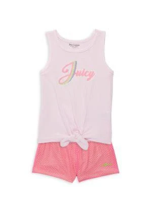 商品Juicy Couture|Little Girl's 2-Piece Logo Shorts & T-Shirt Set,价格¥40,第1张图片