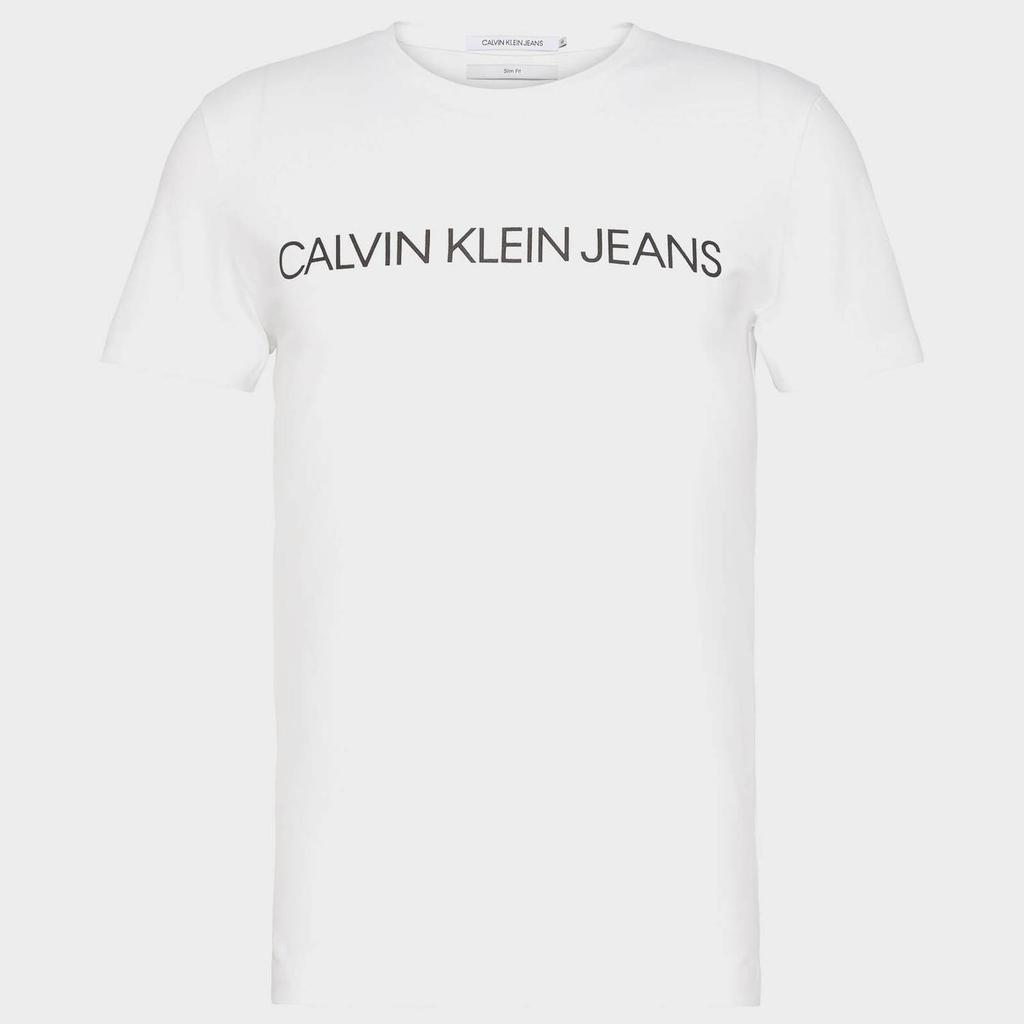 Calvin Klein Jeans Men's Core Institutional Logo T-Shirt - Bright White商品第1张图片规格展示