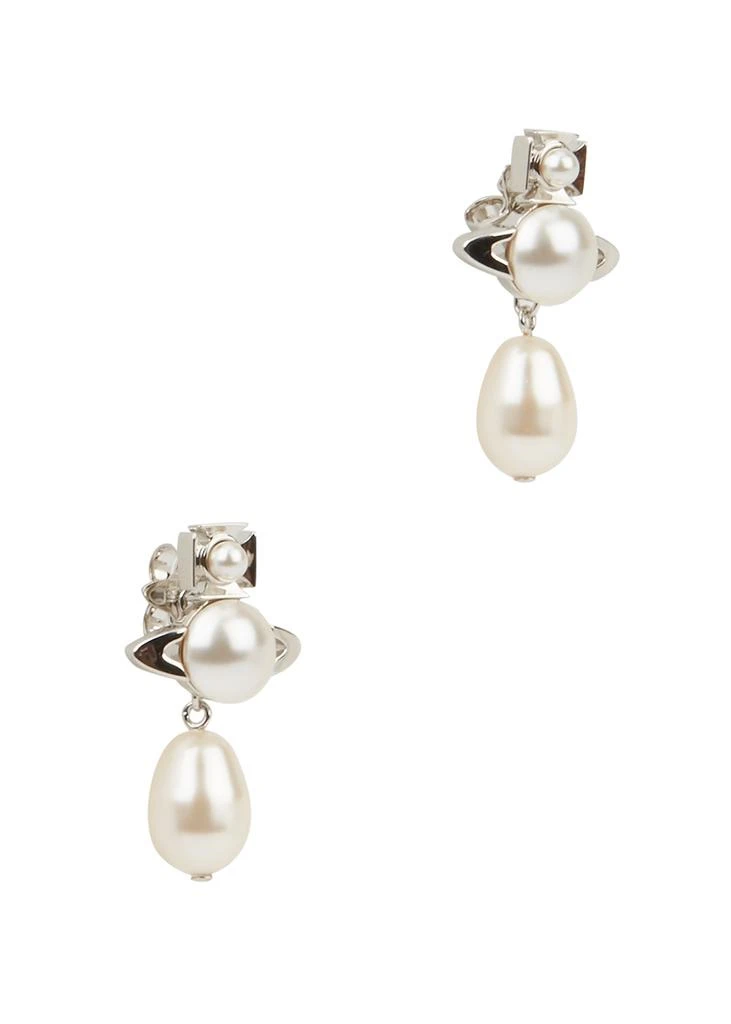 商品Vivienne Westwood|Inass pearl and silver-tone drop earrings,价格¥1202,第1张图片