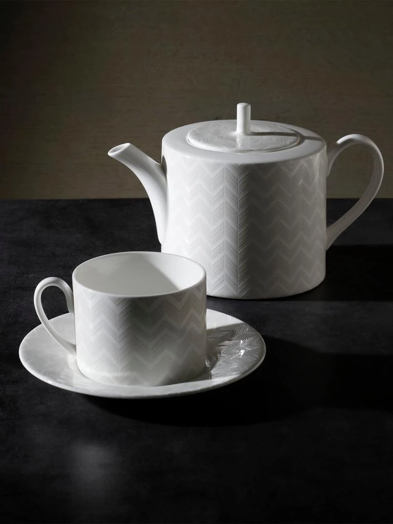 商品Missoni|Zig Zag White 2 Piece Tea Set,价格¥2125,第1张图片详细描述