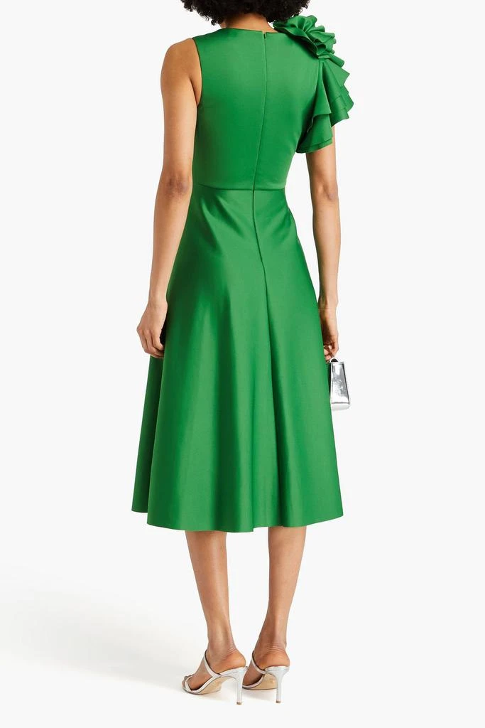 商品Badgley Mischka|Ruffled scuba midi dress,价格¥1786,第3张图片详细描述