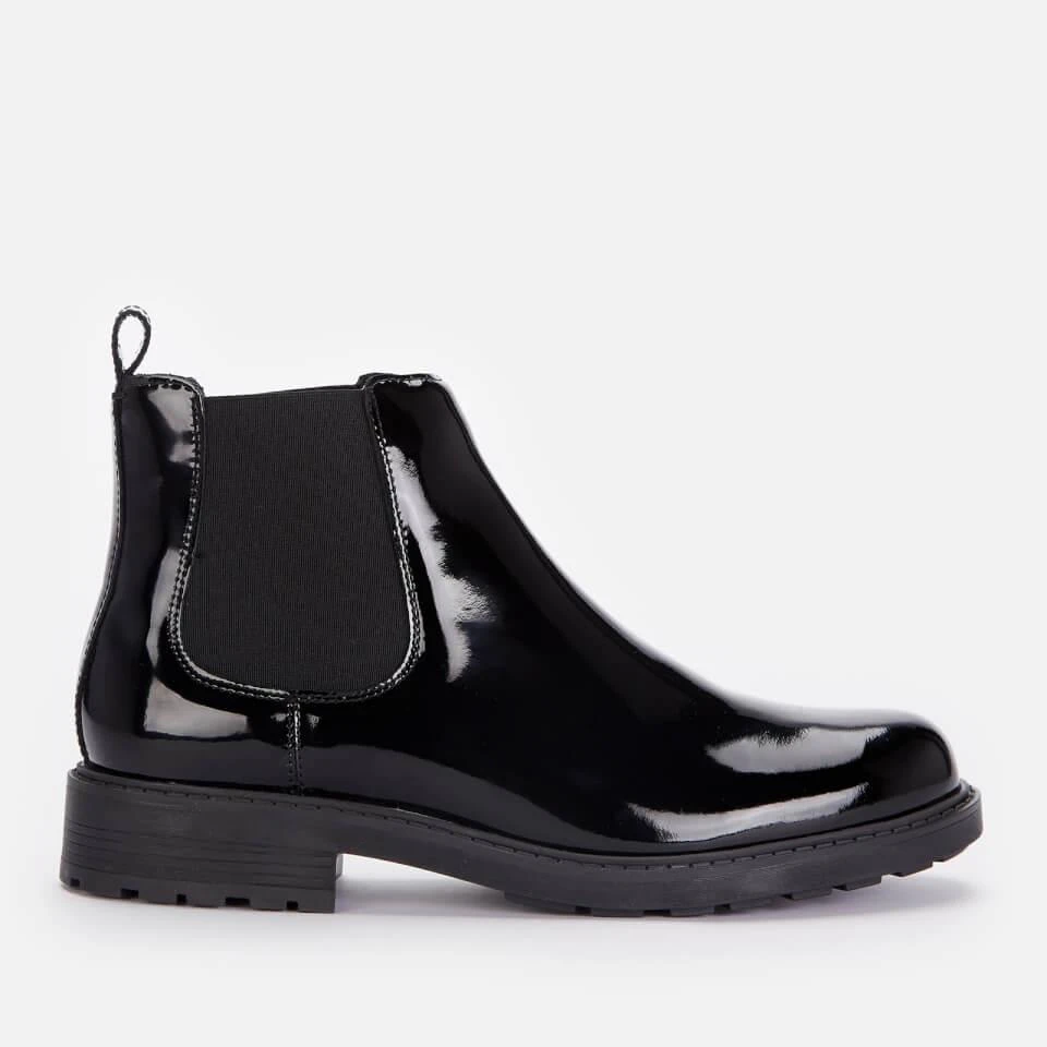 商品Clarks|CLARKS WOMEN'S ORINOCO 2 LANE PATENT CHELSEA BOOTS - BLACK,价格¥604,第1张图片