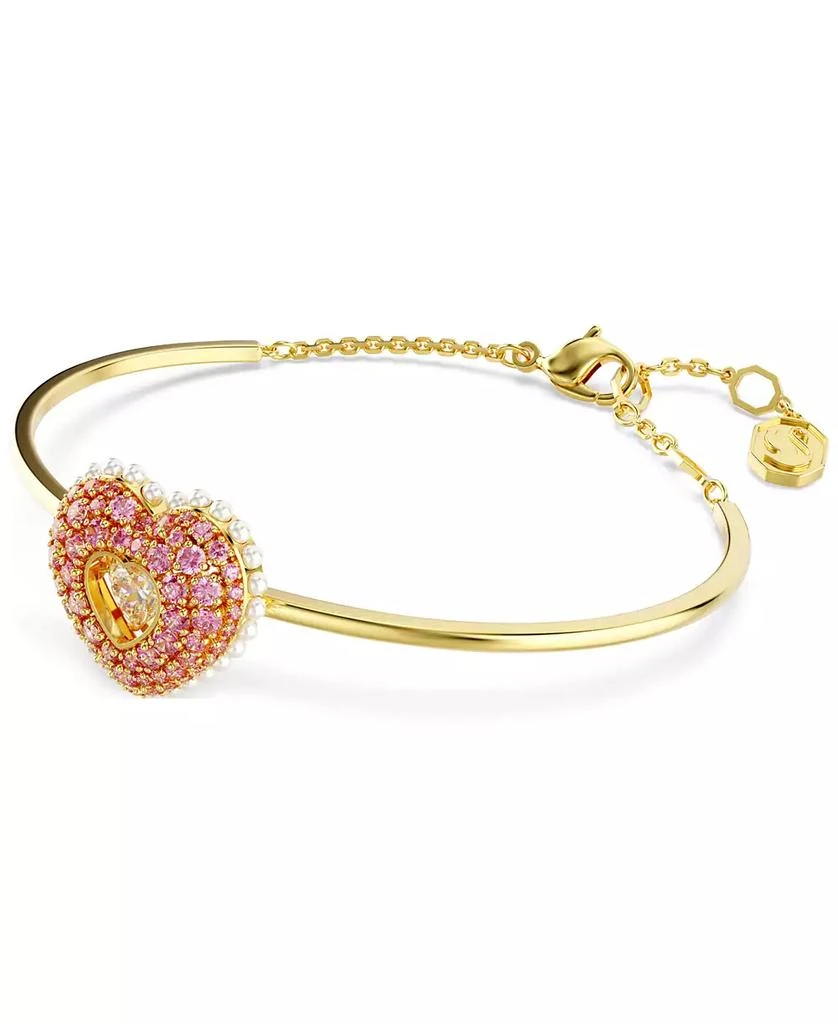 商品Swarovski|Gold-Tone Hyperbola Heart Bangle Bracelet,价格¥1199,第2张图片详细描述