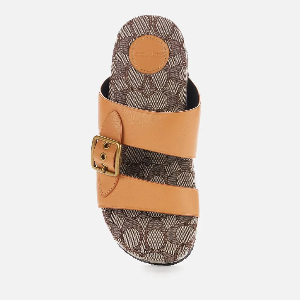 商品Coach|COACH WOMEN'S ADDISON DOUBLE STRAP SANDALS - NATURAL,价格¥740,第3张图片详细描述