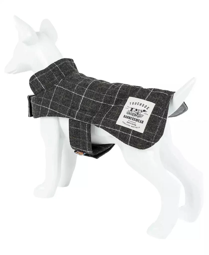 2-in-1 Windowpane Plaided Dog Jacket with Matching Reversible Dog Mat 商品