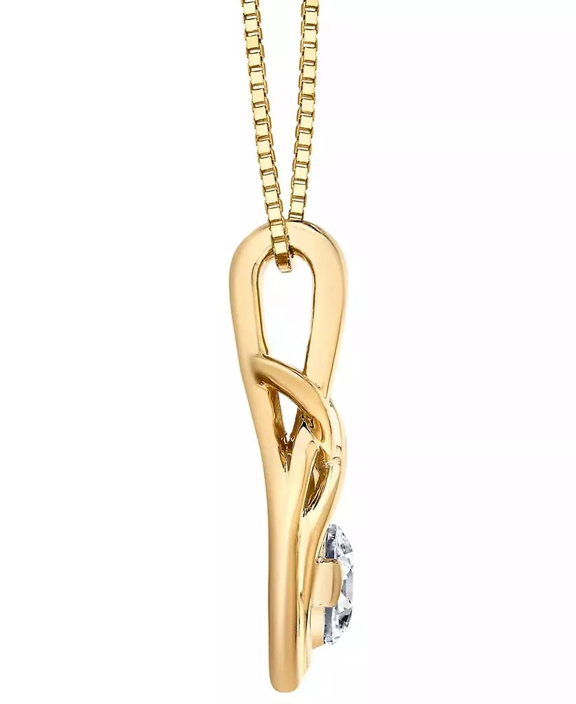 商品Sirena|Diamond Knot 18" Pendant Necklace (1/4 ct. t.w.) in 14k Gold,价格¥8393,第4张图片详细描述