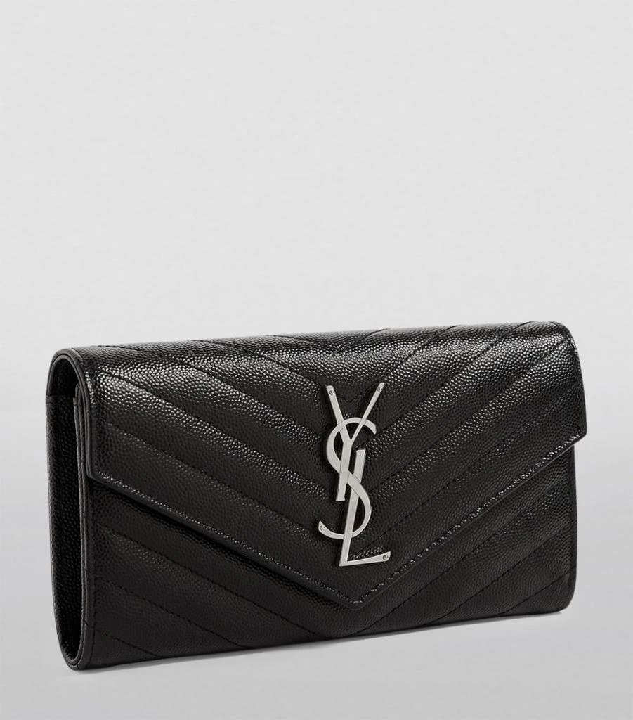 商品Yves Saint Laurent|Monogram Saint Laurent Matelassé Large Flap Wallet,价格¥6065,第4张图片详细描述