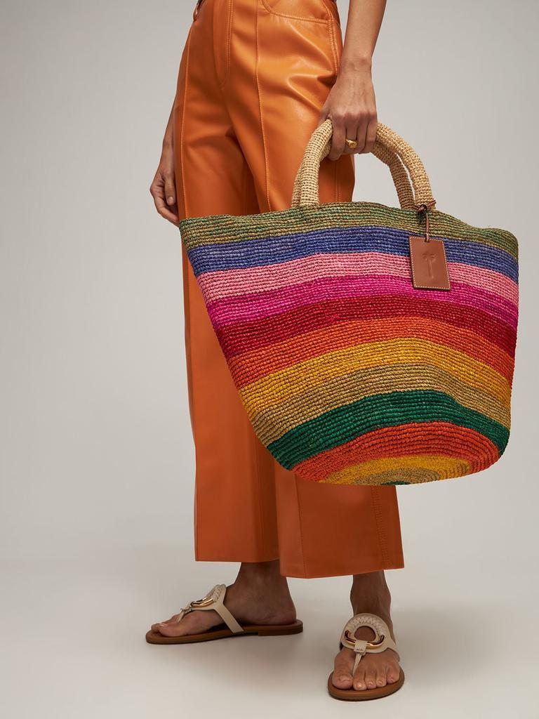 商品MANEBÍ|Summer Rainbow Raffia Tote Bag,价格¥2030,第4张图片详细描述