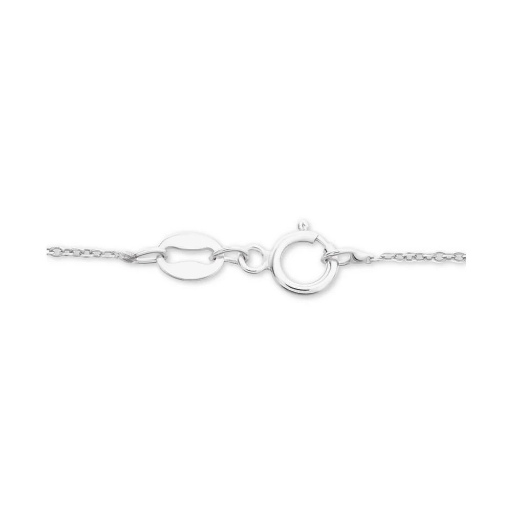 商品Macy's|Diamond Heart 18" Pendant Necklace (1/10 ct. t.w.) in Sterling Silver,价格¥248,第4张图片详细描述