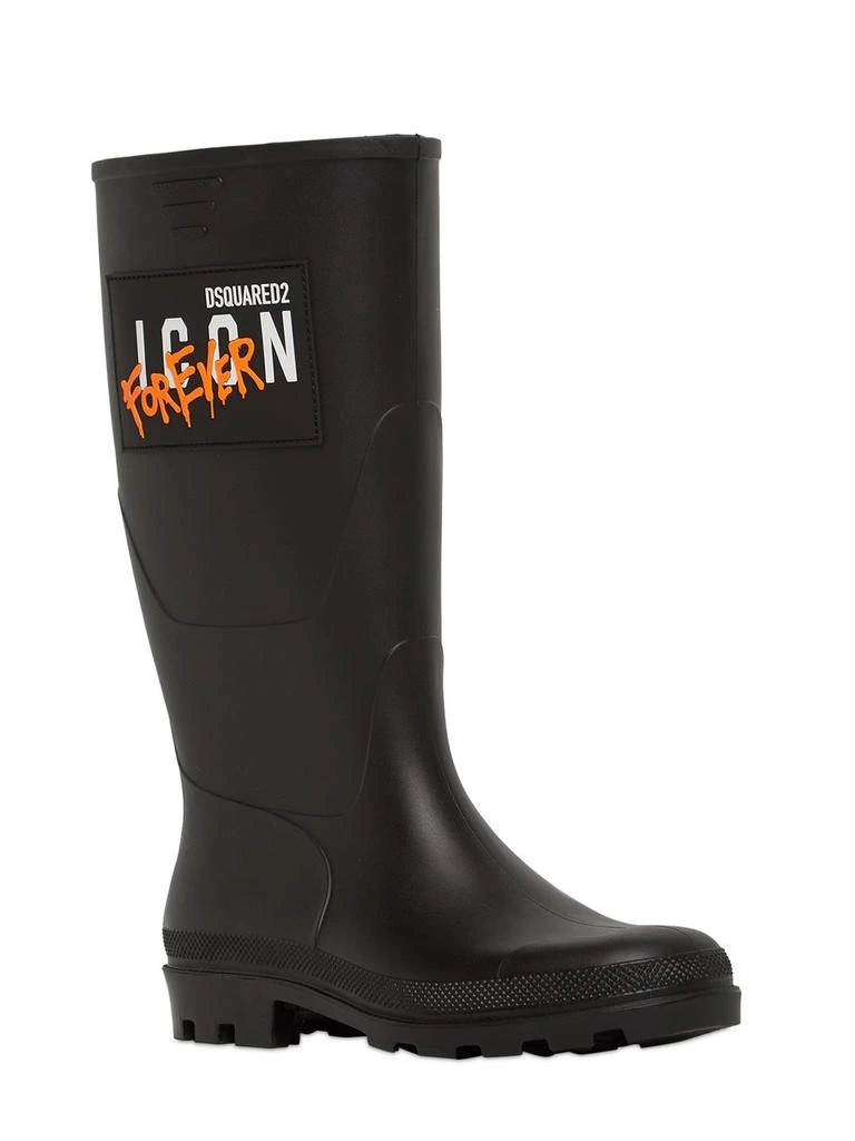 商品DSQUARED2|Icon Forever Patch Pvc Rain Boots,价格¥2000,第2张图片详细描述