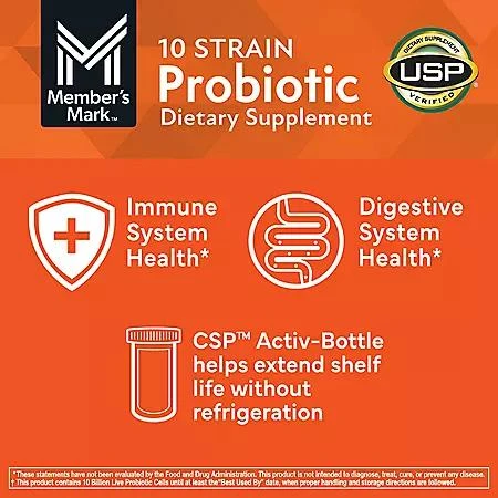 Member's Mark 10 Strain Probiotic Capsules, 84 ct. 商品