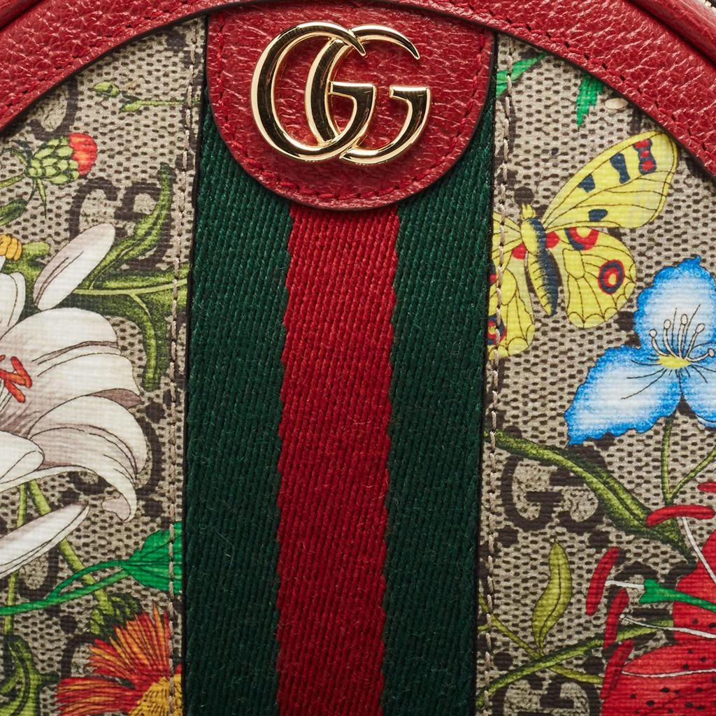 商品Gucci|Gucci Red GG Supreme Canvas and Leather Floral Ophidia Backpack,价格¥8406,第5张图片详细描述