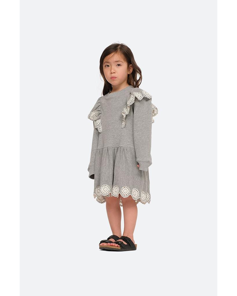 Girls' Blaine Embroidered Long Sleeve Combo Dress - Little Kid, Big Kid商品第3张图片规格展示