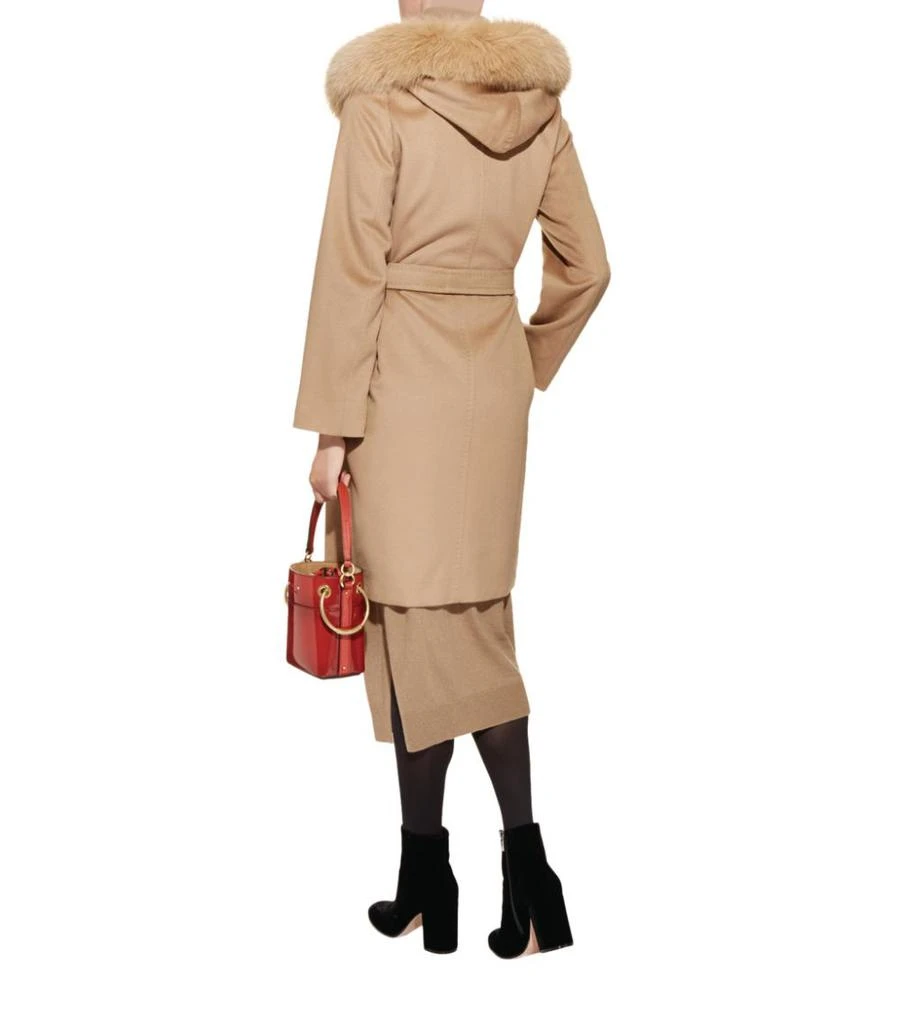 商品Max Mara|狐狸毛领浴袍式大衣,价格¥10236,第3张图片详细描述