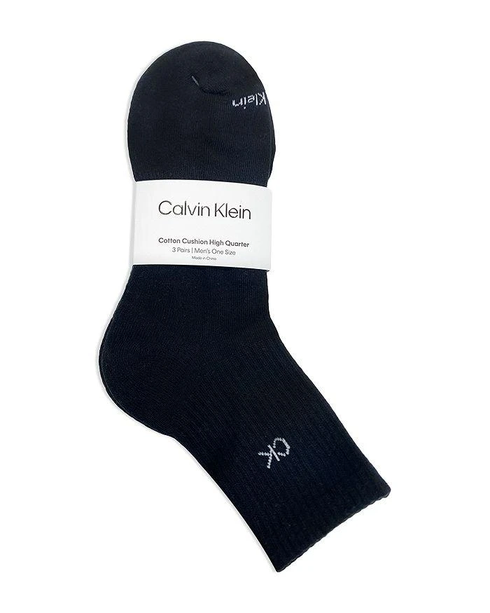 商品Calvin Klein|Cushioned High Quarter Socks, Pack of 3,价格¥109,第2张图片详细描述